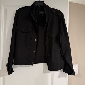 Women’s Liverpool Black Military-Style Field Jacket